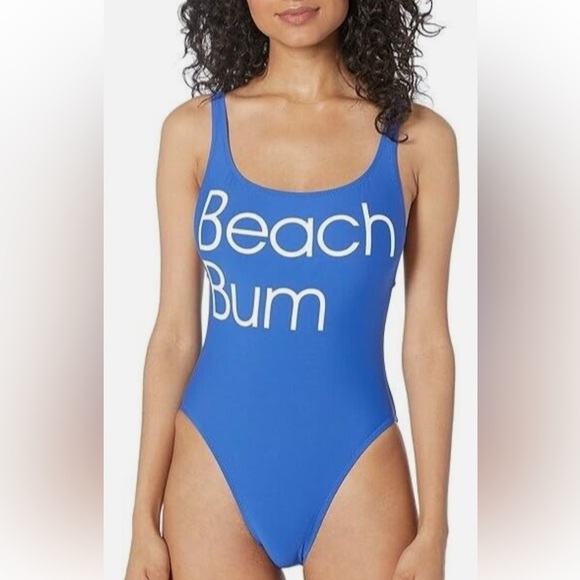 J. Crew Plunging Scoopback One-Piece Swimsuit Beach Bum - Picture 2 of 8